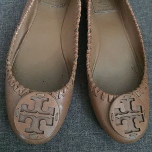 Tory Burch Reva Flats, brown Leather